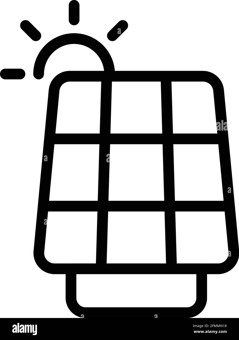 Icona del pannello solare accessibile. Contorno pannello solare accessibile icona vettore per web design isolato su sfondo bianco Illustrazione Vettoriale