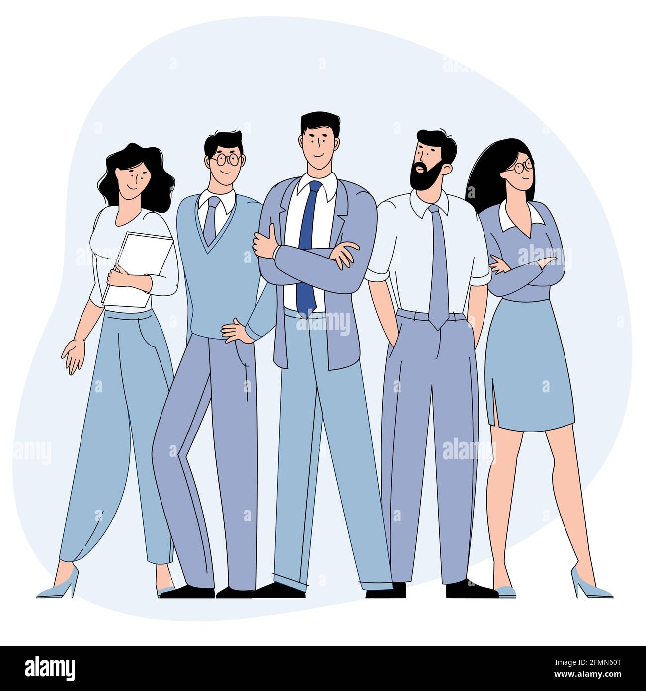 Sottile linea il nostro team Illustrazione Vettoriale