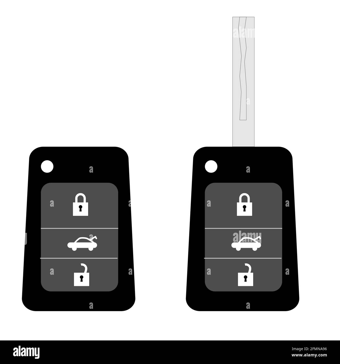 Control car key icon vector Foto e Immagini Stock in Bianco e Nero - Alamy