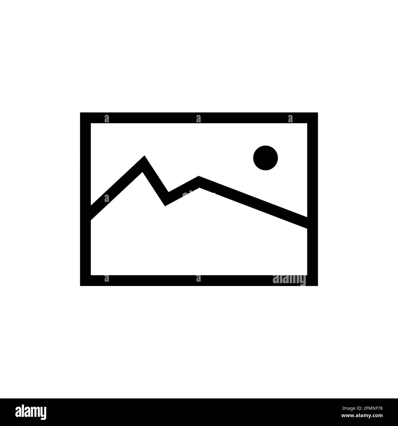 Icona della foto su sfondo bianco. Illustrazione vettoriale. Illustrazione Vettoriale