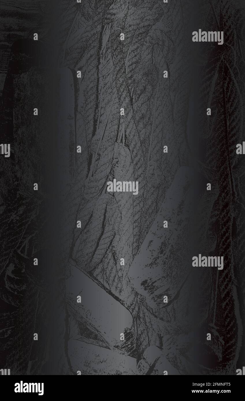 Fondo sfumato in metallo nero di lusso con corde in difficoltà, rete da pesca, tessuto a rete. Illustrazione vettoriale Illustrazione Vettoriale