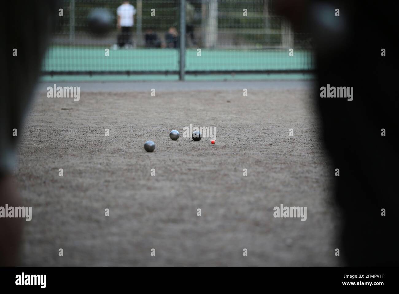 Boule, Petanque attività sportive per il tempo libero Foto Stock