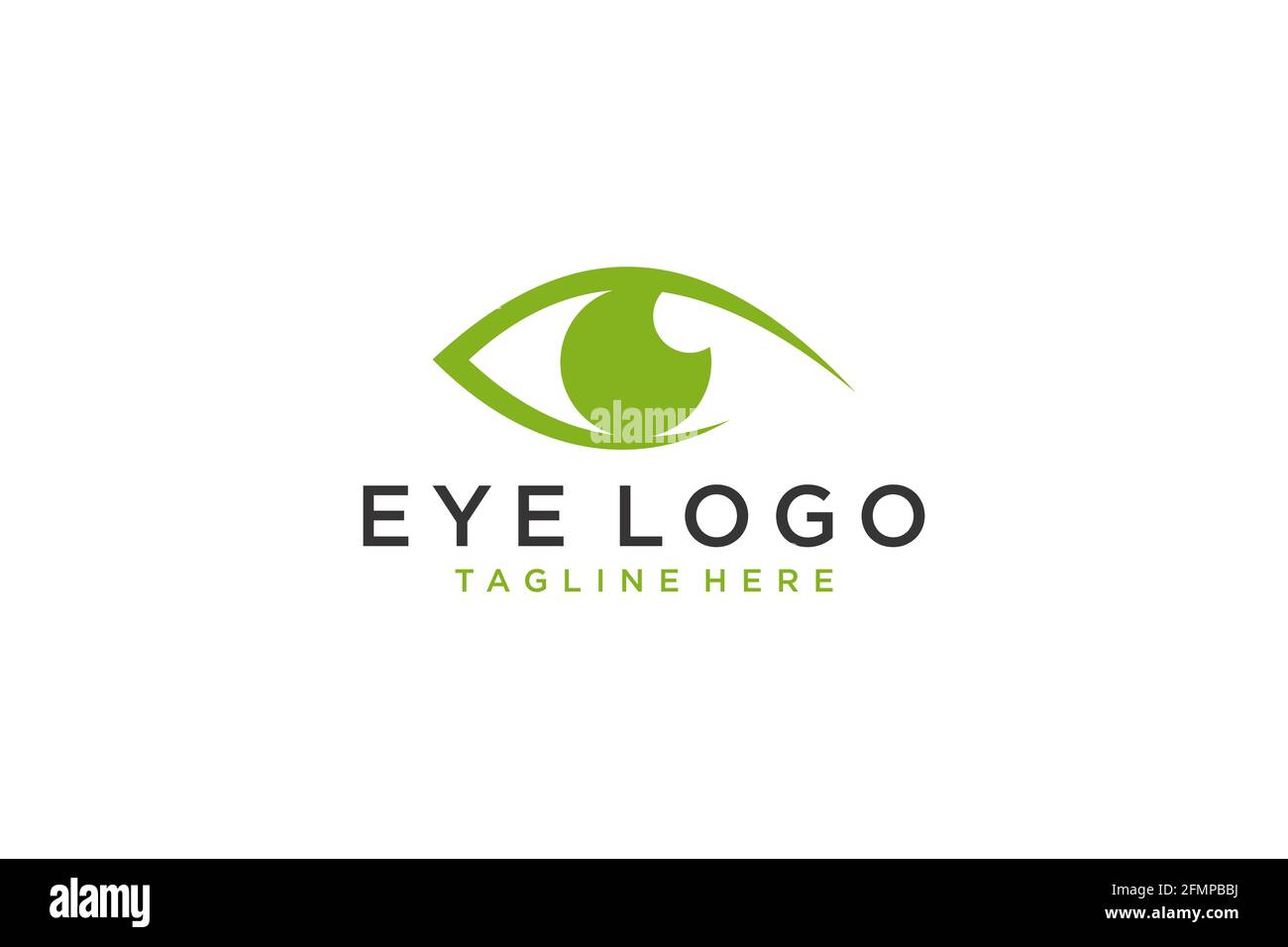 Modello di logo vettoriale per gli occhi. Design moderno e minimalista. Vettore. Illustrazione Vettoriale