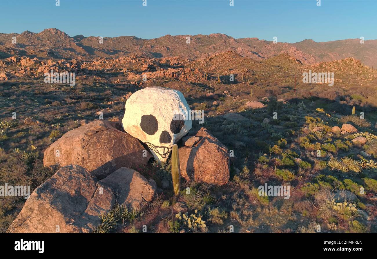 Skull Rock e Weaver Mountains Foto Stock