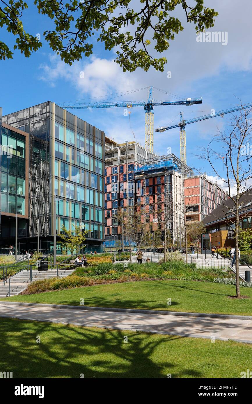 Leeds College of Music Building, e un nuovo sviluppo a New York Square, Leeds, West Yorkshire. Foto Stock