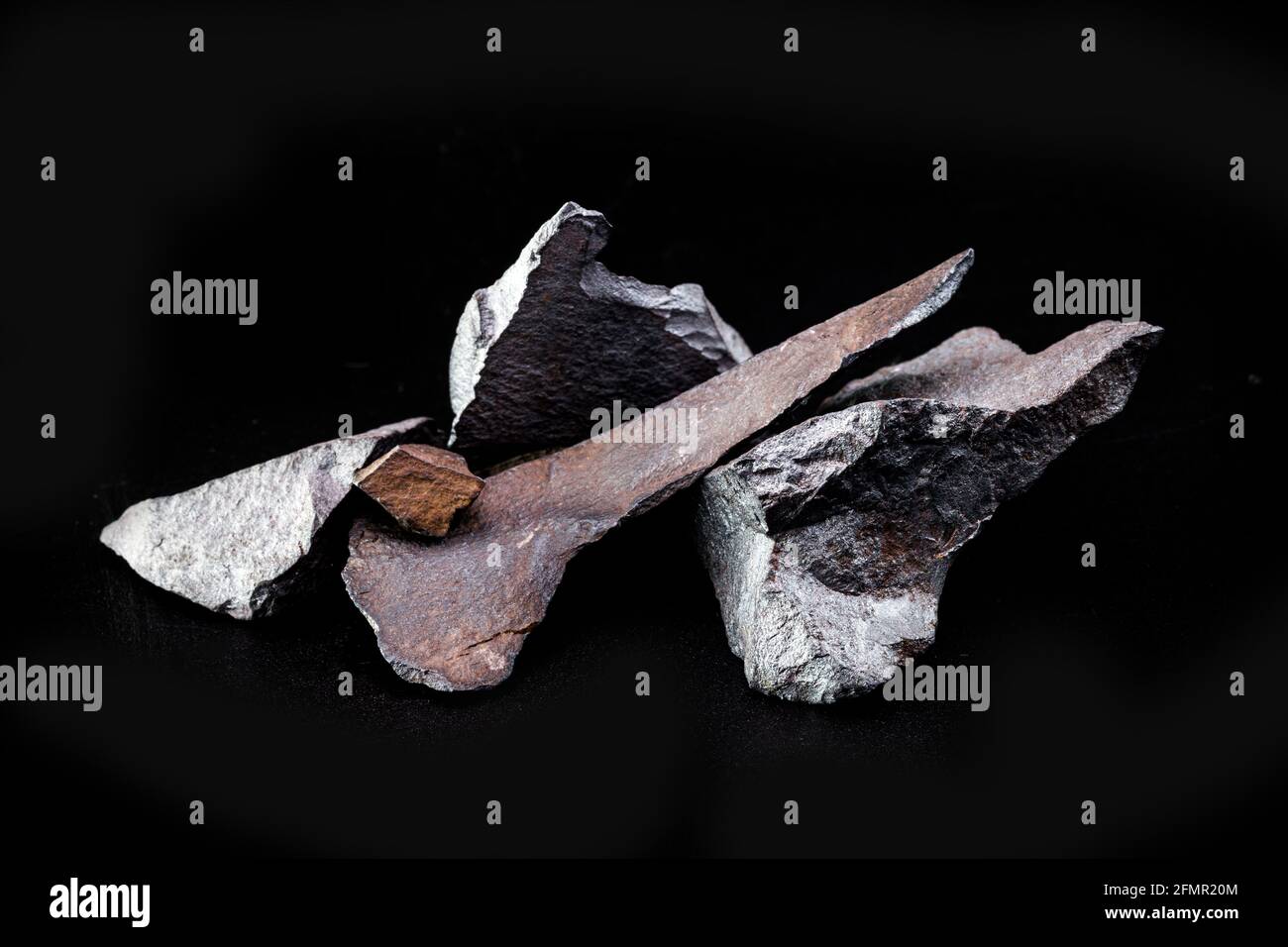 ematite, roccia magmatica utilizzata nell'industria, metallo semi-prezioso Foto Stock