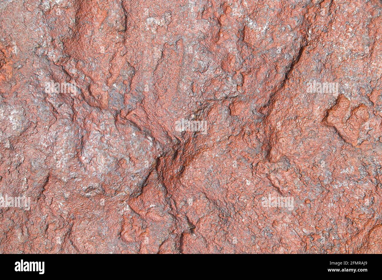 Superficie della faccia di Iron ore ossidata e ruvida Foto Stock