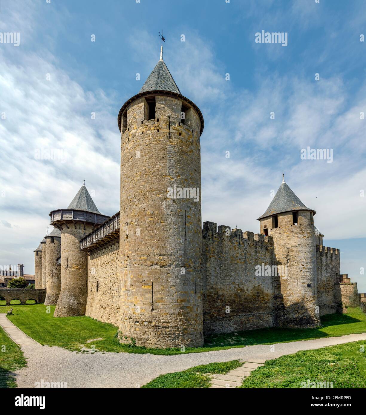 Castello di Carcassonne, Francia. L'Europa. Ingresso dal citare Foto Stock