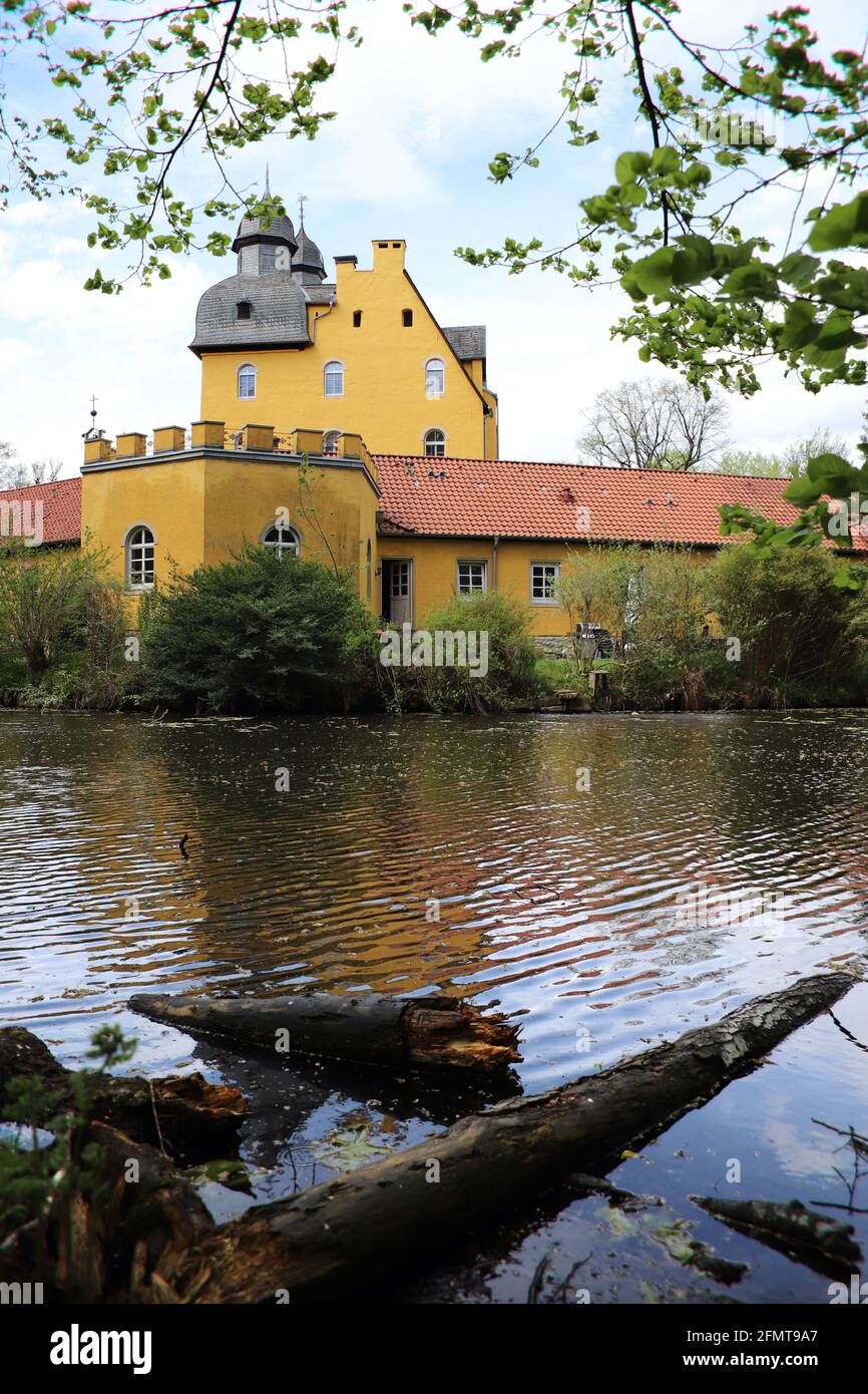 Schloss Holte oder Holter Schloss, barockes Wasserschloss aus dem 17. Jahrhundert, Schloss Holte-Stukenbrock, Nordrhein-Westfalen, Germania Foto Stock