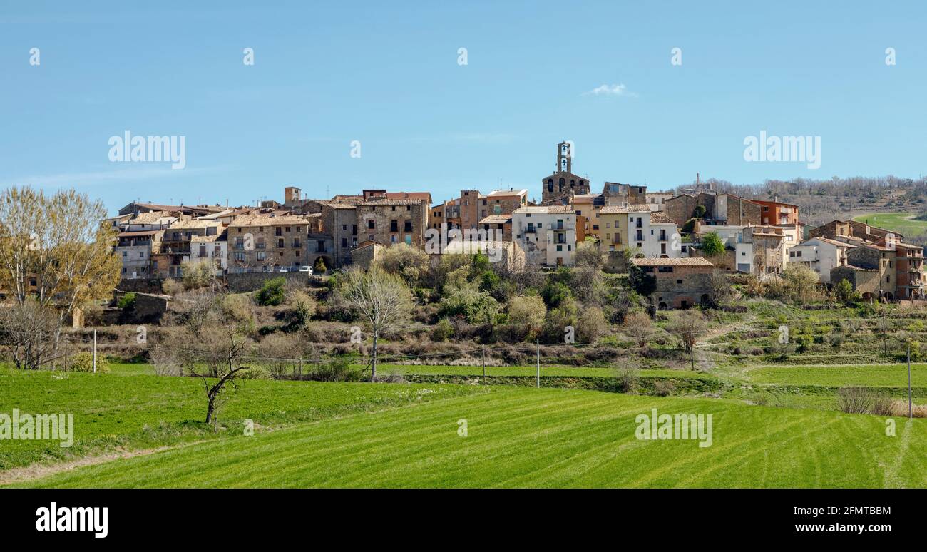 Figuerola d'Orcau è un villaggio catalano nella regione dei Pallars Jussa, in Spagna. Foto Stock