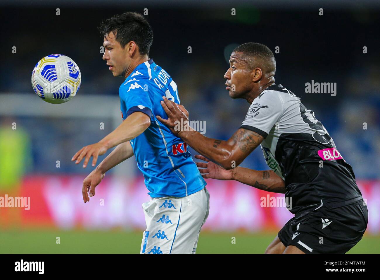 L'attaccante messicano del SSC Napoli Hirving Lozano durante la serie UNA partita di calcio tra SSC Napoli e Udinese. Napoli ha vinto il 5-1 Foto Stock