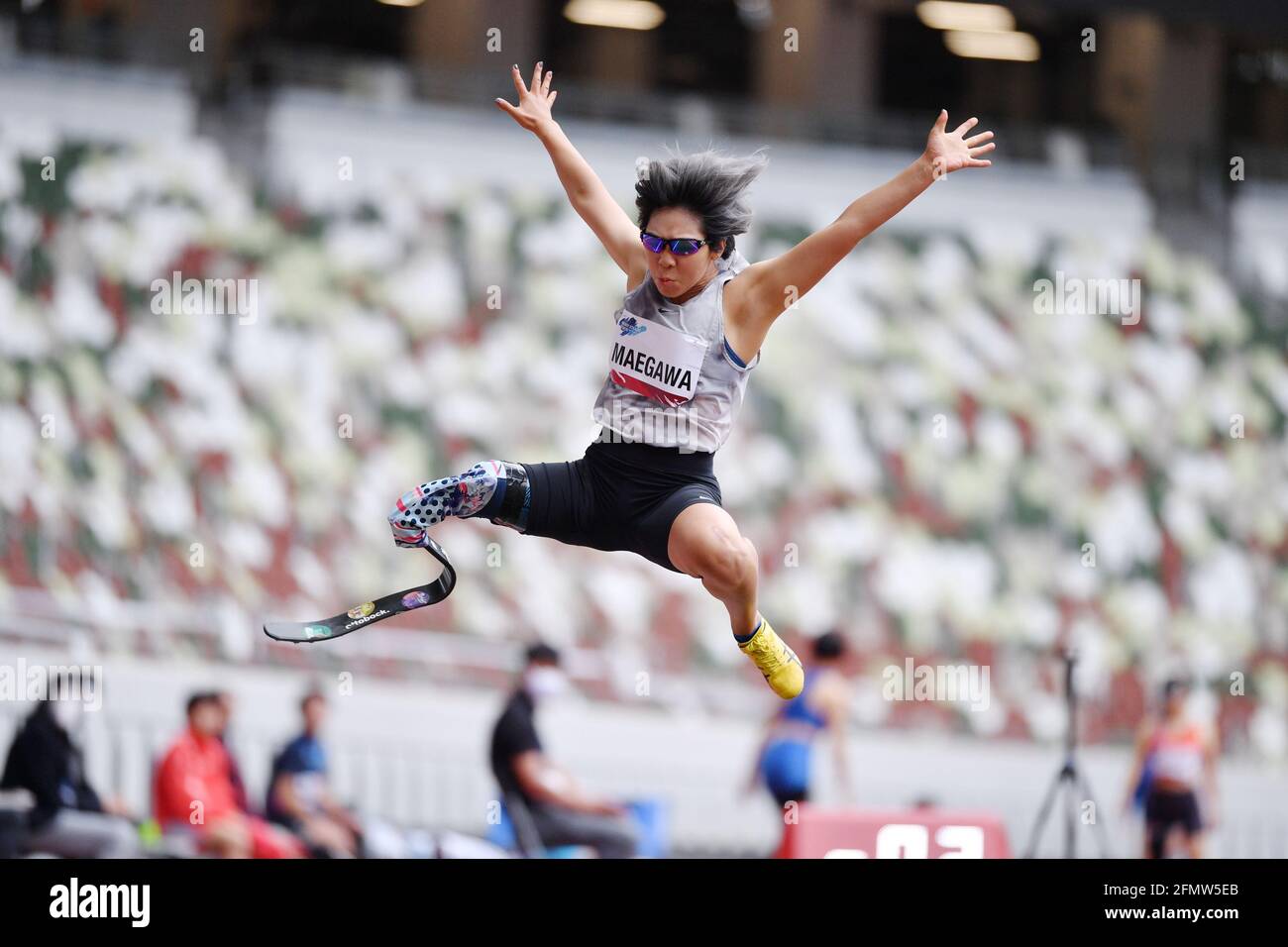 Kaede Maegawa, 11 MAGGIO 2021 - Para Athletics : READY STEADY TOKYO - Para Athletics Women's Long Jump T63 Final al National Stadium di Tokyo, Giappone. (Foto di MATSUO.K/AFLO SPORT) Foto Stock
