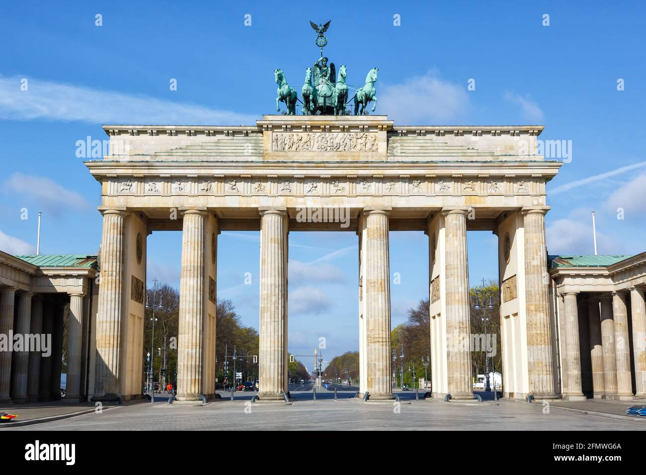 Berlino Brandenburger Tor porta di Brandeburgo in Germania vista Foto Stock