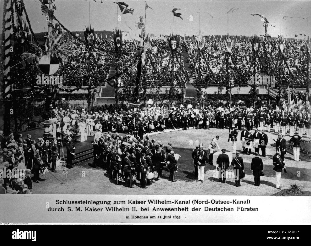 Trasporti, navigazione, canali, Kaiser-Wilhelm-Kanal, apertura, INFORMAZIONI-AGGIUNTIVE-DIRITTI-AUTORIZZAZIONE-NON-DISPONIBILI Foto Stock