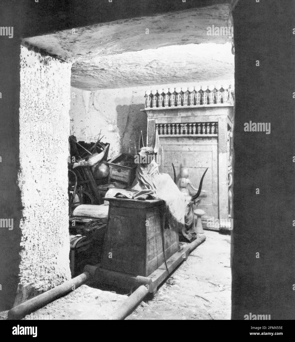 Tutankhamon, re d'Egitto, 1333 - 1323 a.C., XVIII dinastia, tomba nella Valle dei Re, DIRITTI-AGGIUNTIVI-CLEARANCE-INFO-NON-DISPONIBILE Foto Stock