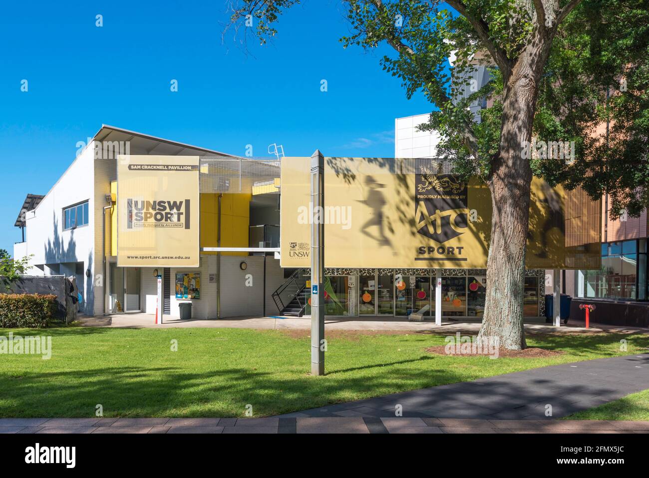 Il Sam Cracknell Pavilion dell'Università del New South Wales di Kensington, Sydney, Australia è utilizzato da studenti, comunità e team professionali Foto Stock