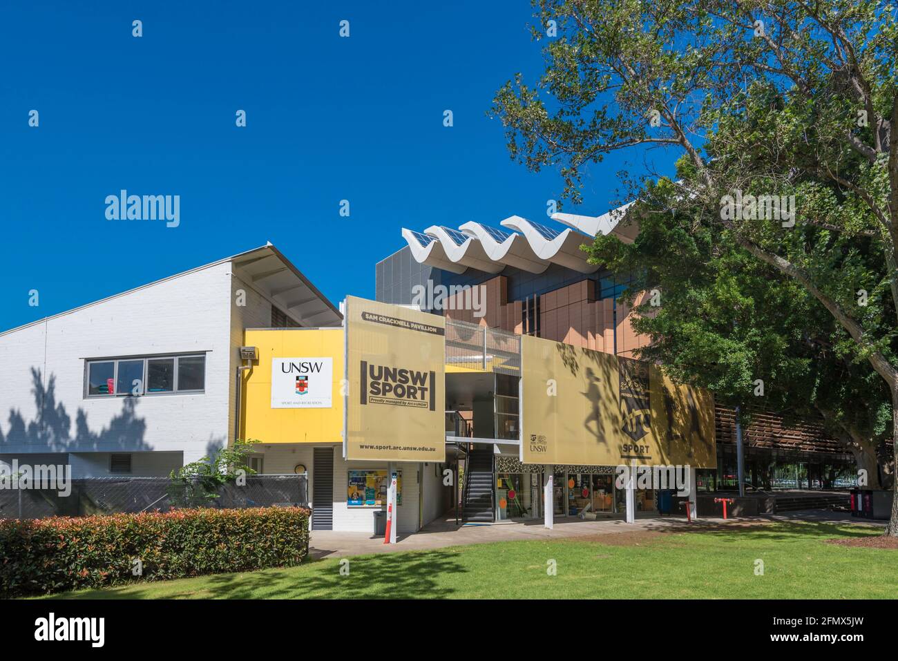 Il Sam Cracknell Pavilion dell'Università del New South Wales di Kensington, Sydney, Australia è utilizzato da studenti, comunità e team professionali Foto Stock