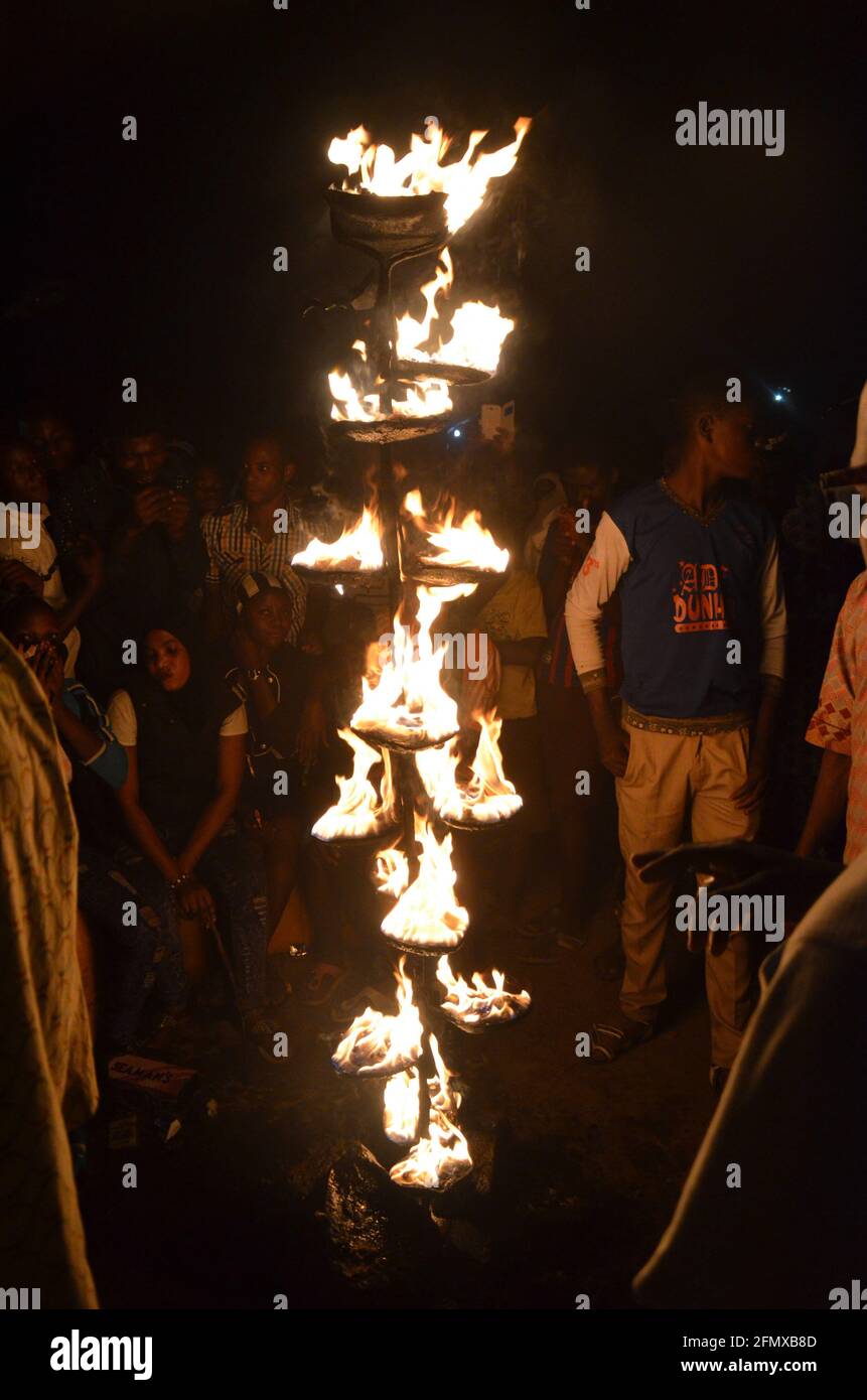 Osun Osogbo fuoco Magico. Foto Stock