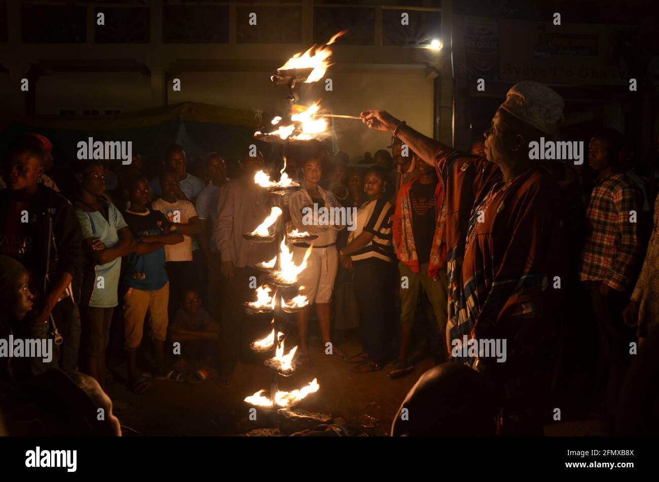 Osun Osogbo fuoco Magico. Foto Stock