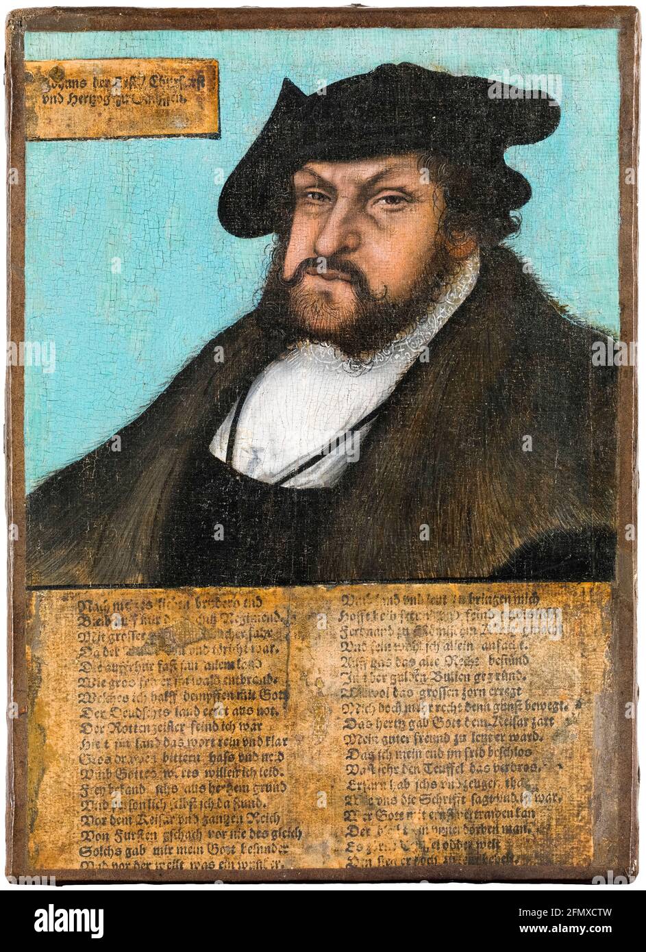 Johann i (1468–1532) la costante, Elettore di Sassonia, ritratto di laboratorio di Lucas Cranach il Vecchio, 1532-1533 Foto Stock