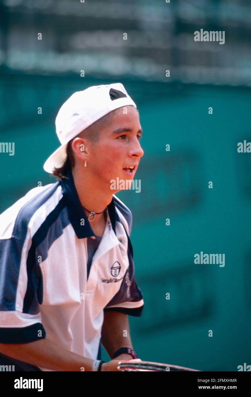 Tennista italiano Nahuel Fracassi, Roland Garros, Francia 1997 Foto Stock