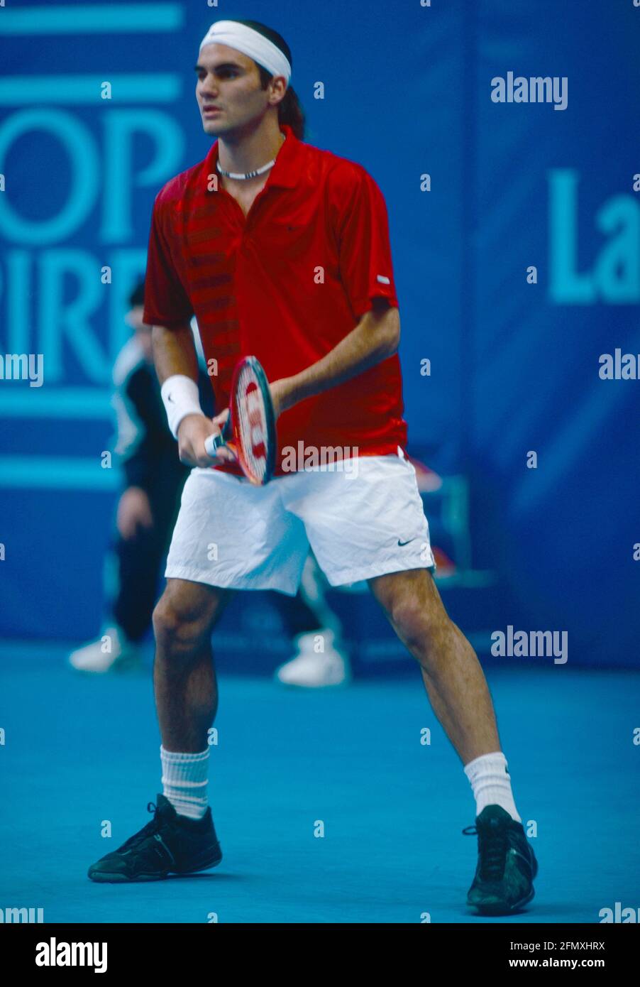 Tennista svizzero Roger Federer, 2002 Foto stock - Alamy