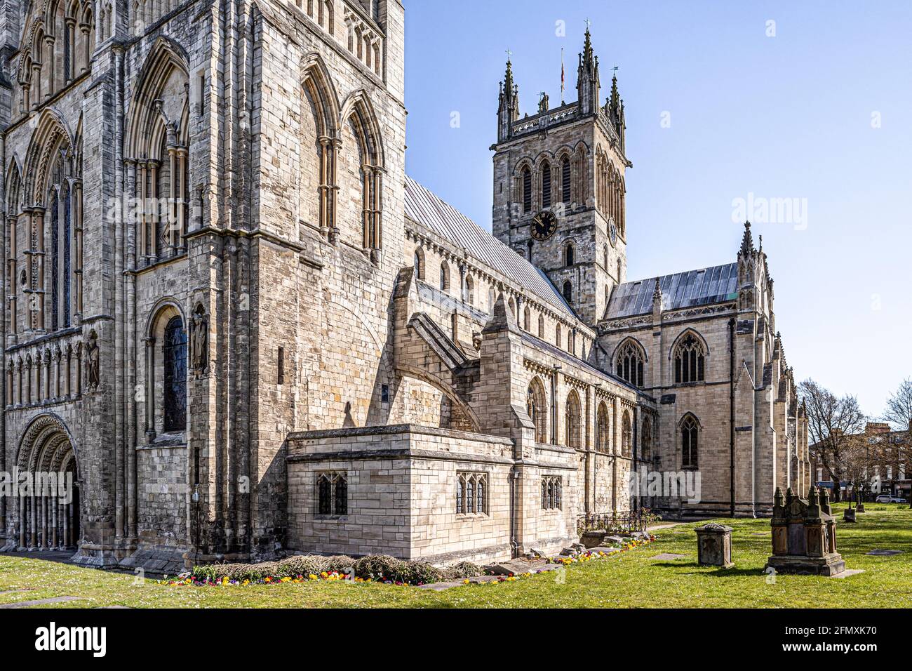 Selby Abbey, Selby, North Yorkshire, Inghilterra, Regno Unito Foto Stock