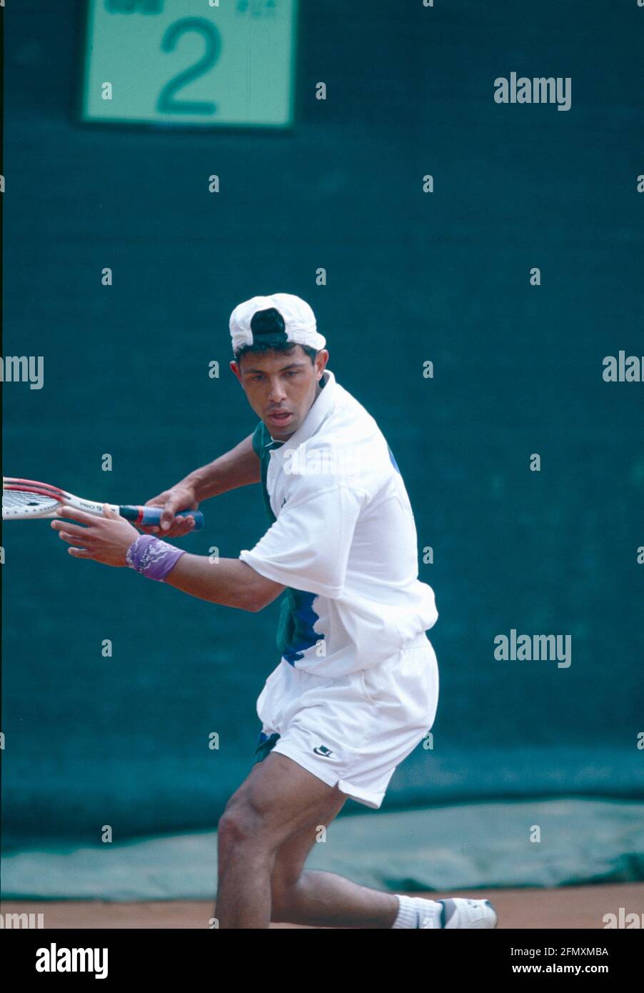 Tennista egiziano Tamer El-sawy, anni '90 Foto Stock
