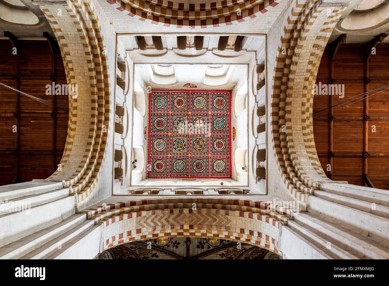 Soffitto della Torre della Cattedrale di St. Albans Foto Stock