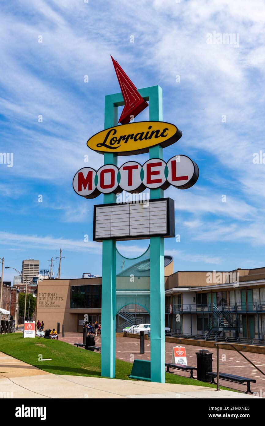 Memphis, TN - 5 settembre 2021: Il Lorraine Motel a Memphis, TN dove Martin Luther King, Jr è stato assassinato. Foto Stock