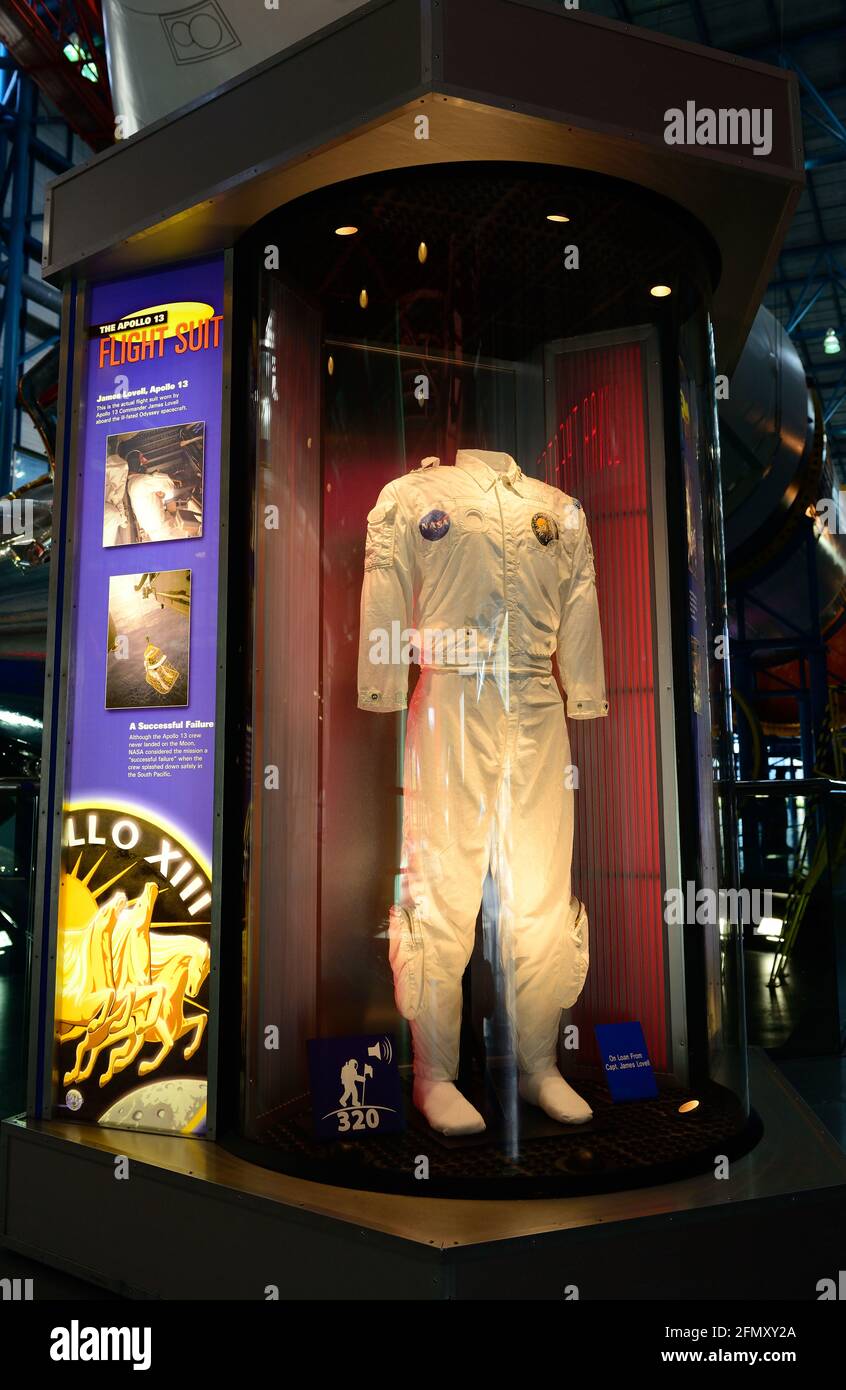 Apollo 13 vestito da volo verme di James Lovell Foto Stock
