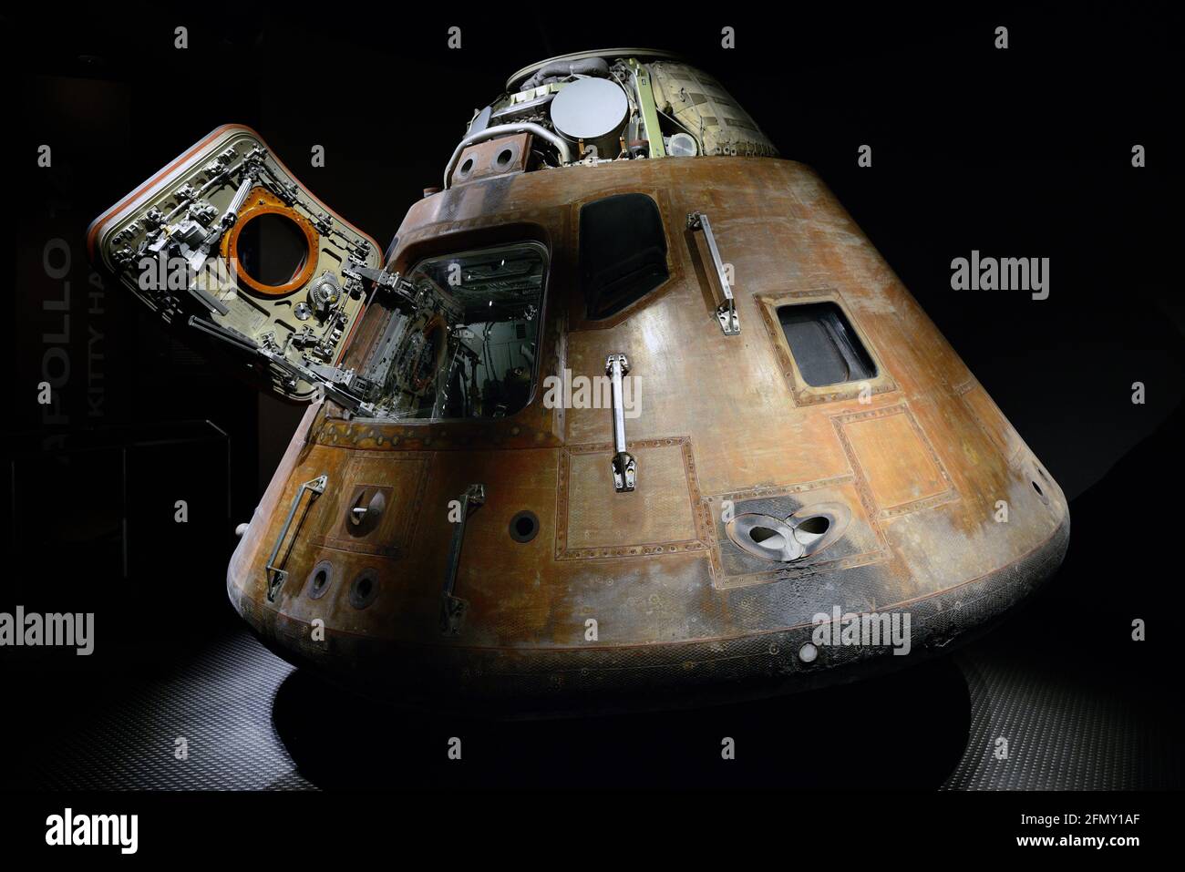 Modulo di comando Apollo 14 presso il Kennedy Space Center Visitor Complex, Florida Foto Stock