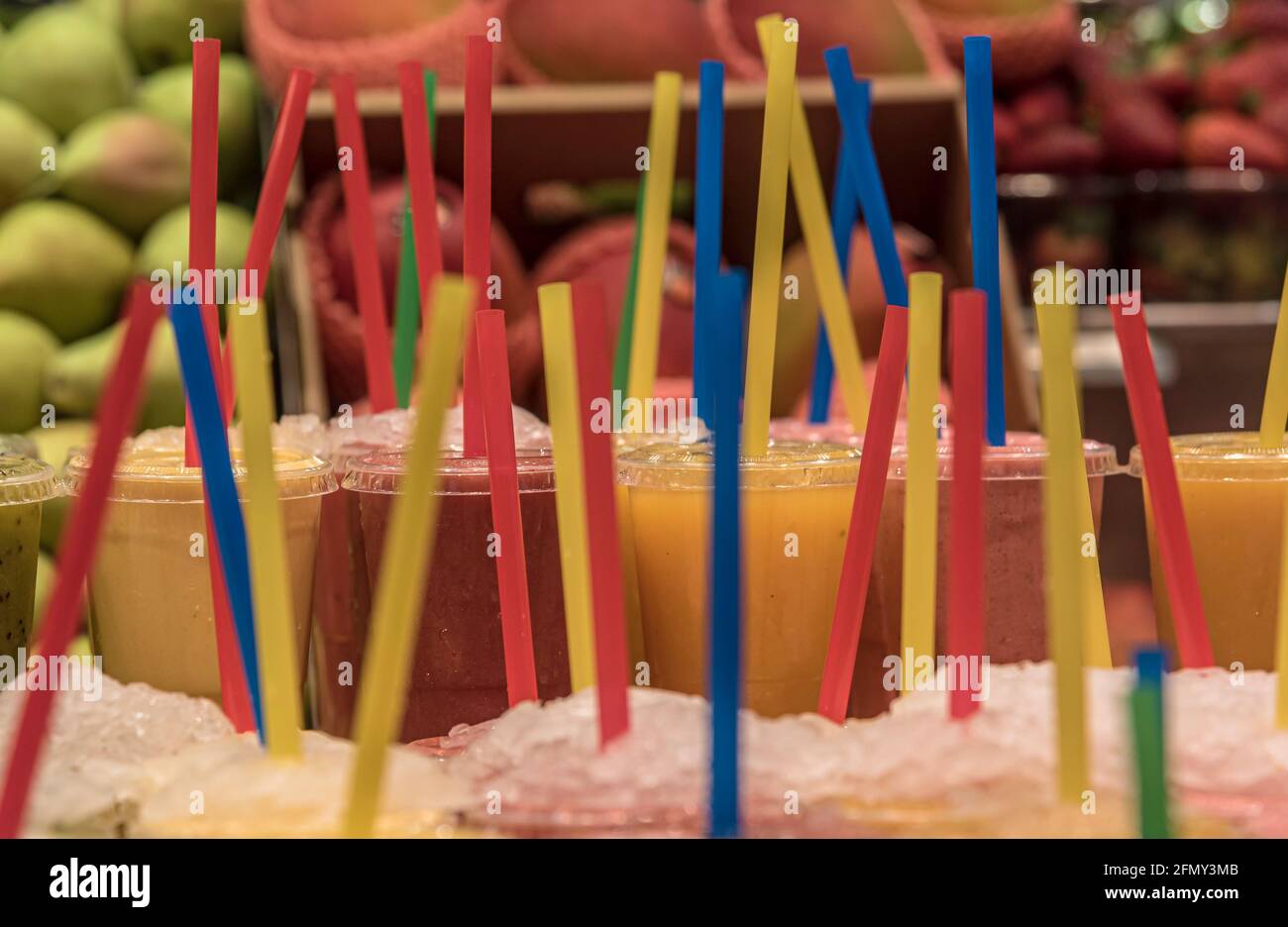 pranzo fast food di strada, confezionato e bello da guardare Foto Stock