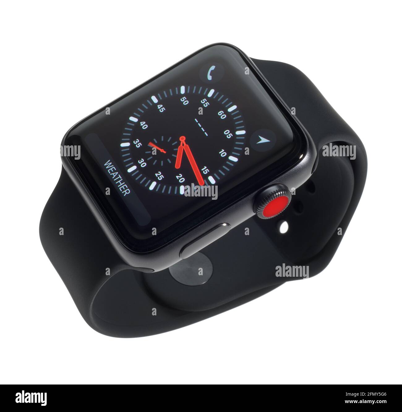 Orologio Apple serie 3 con GPS e connessione cellulare. Foto Stock