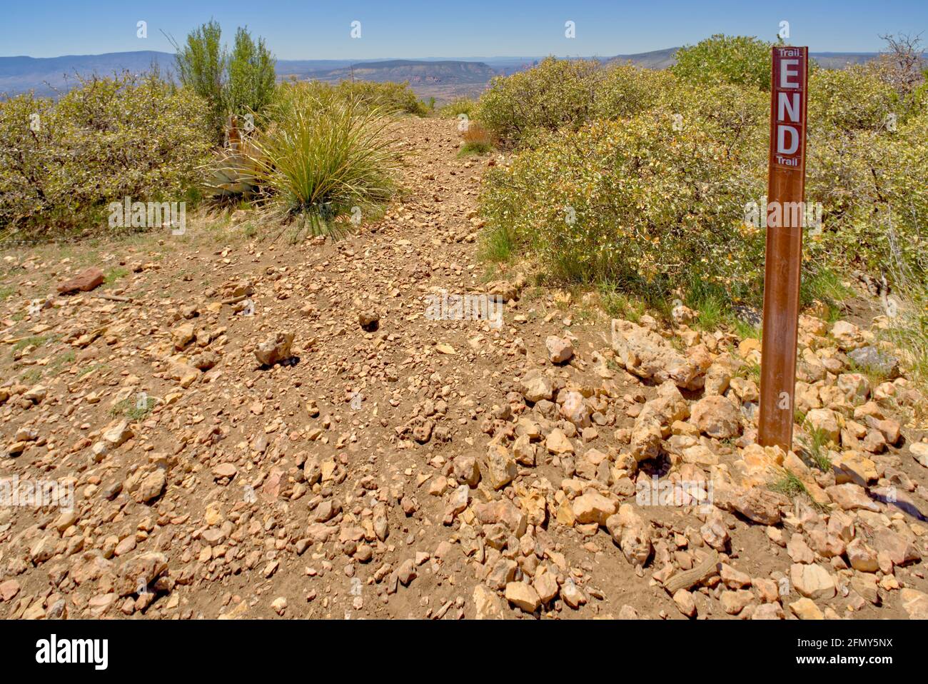 Il vero vertice di Bear Mountain AZ Foto Stock