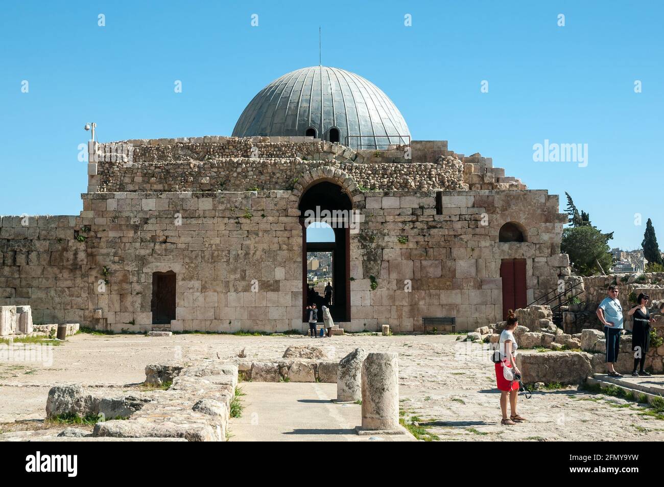 Umayyad Palace, Citadel Hill, Amman, Giordania Foto Stock