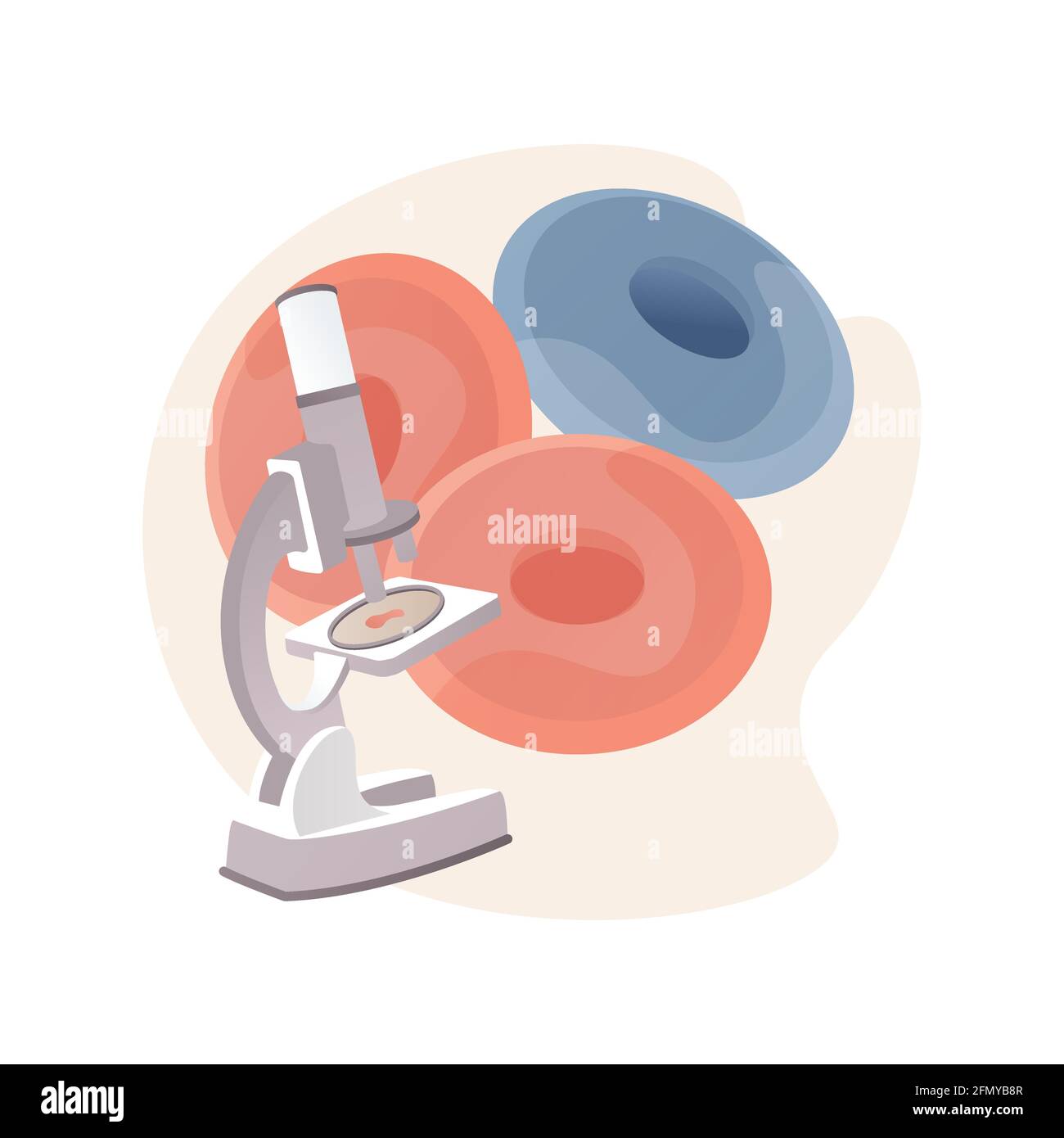 Illustrazione vettoriale del concetto astratto di screening dell'anemia. Illustrazione Vettoriale