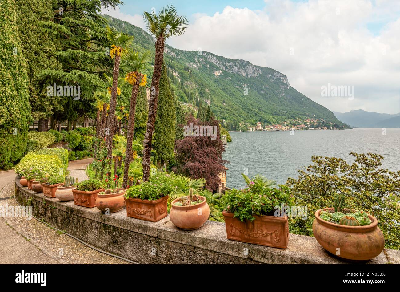 Giardino Botanico Di Villa Monastero, Varenna, Lombardia, Italia Foto Stock