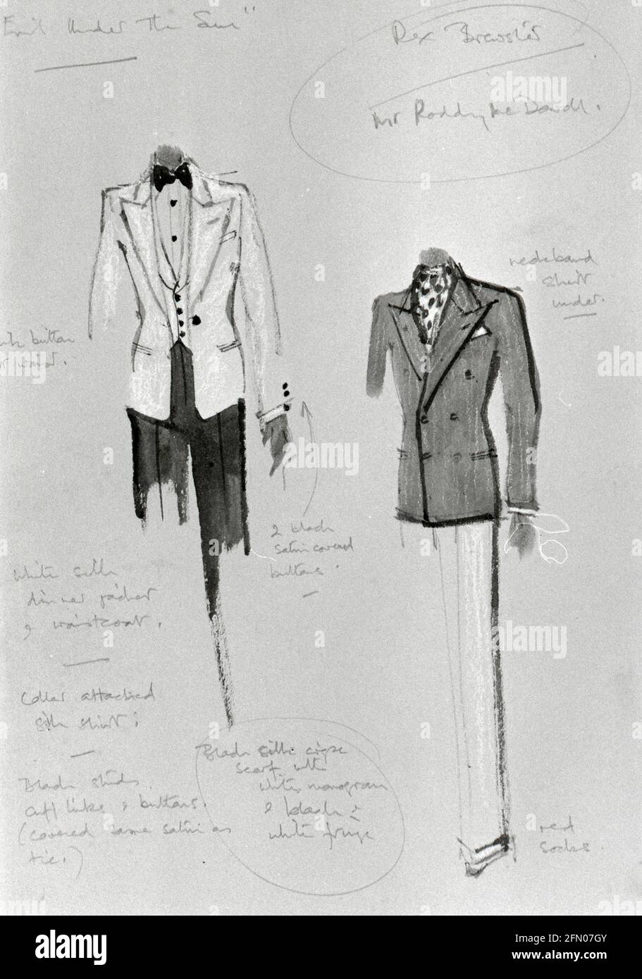 Evil Under the Sun (1982) disegno in costume per le stelle del film Data: 1982 Foto Stock