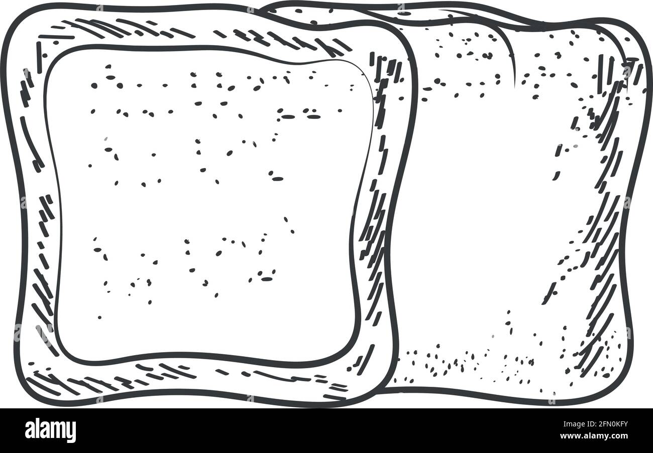 sfornato di schizzo di pane Illustrazione Vettoriale