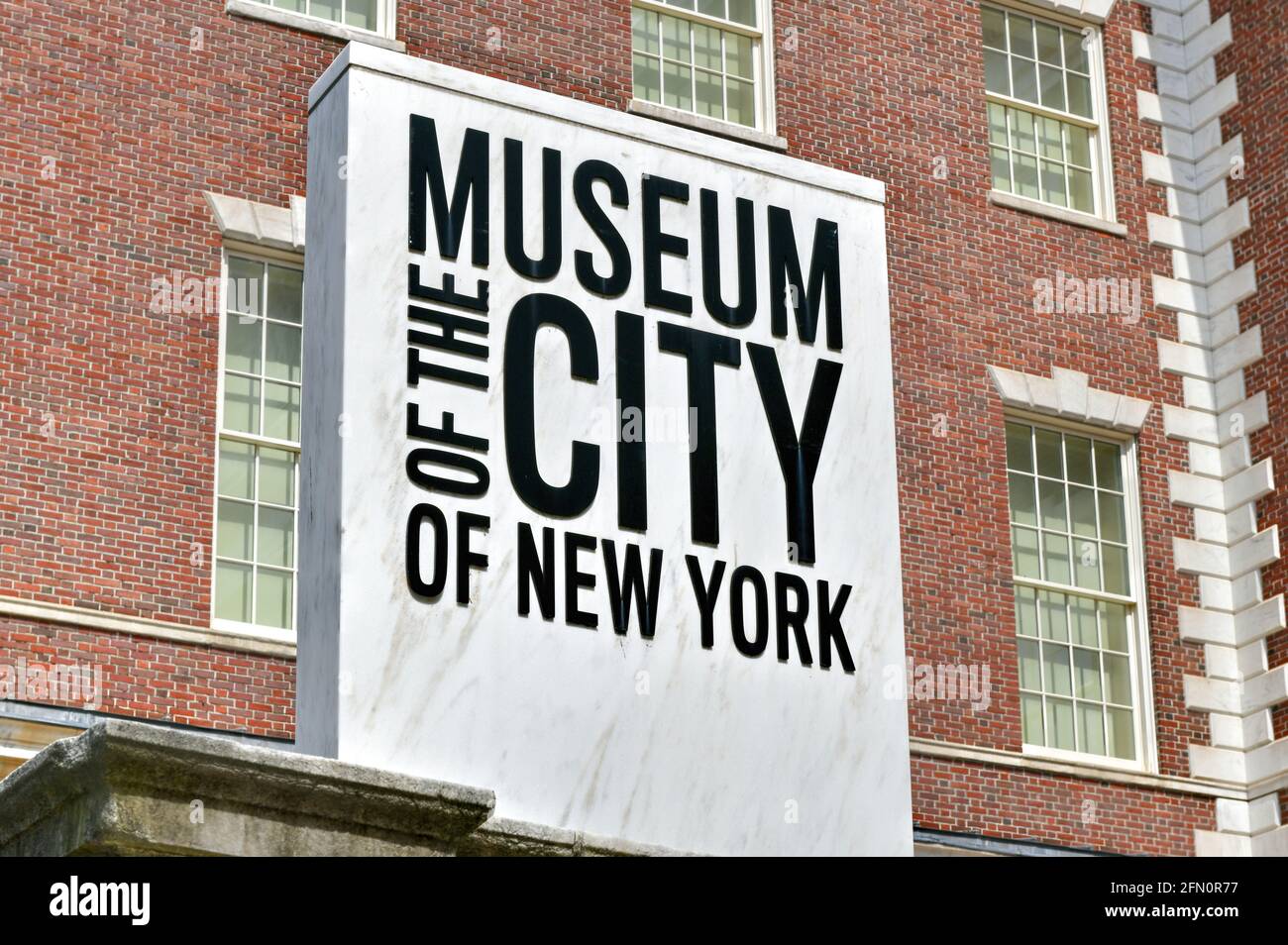 New York City - Apr 10, 2021: Museum of the City of New York: The Museum of the City of New York un museo di storia e arte a New York City. Foto Stock