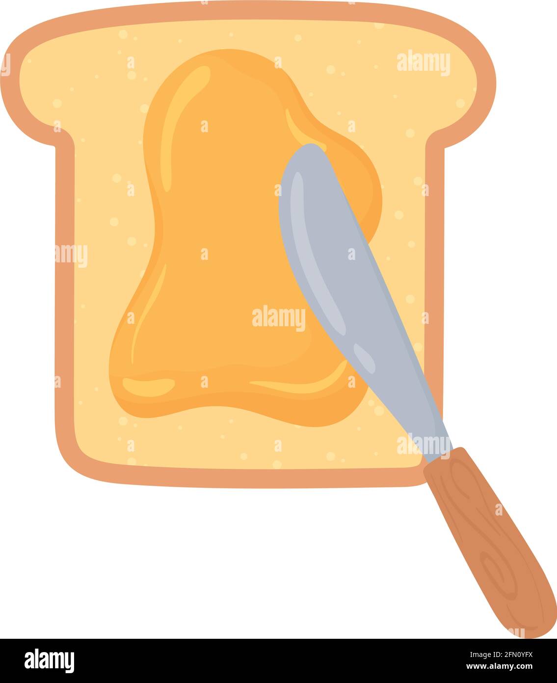 pane con miele Illustrazione Vettoriale