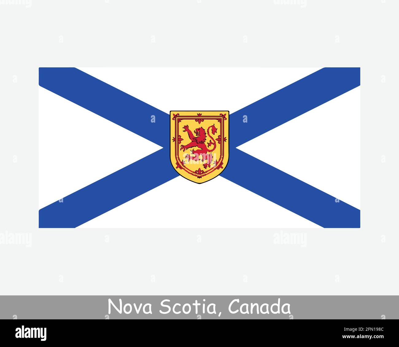 Bandiera della Nuova Scozia Canada. Banner della provincia canadese. Bandiera di NS, CA. Illustrazione del vettore EPS. Illustrazione Vettoriale