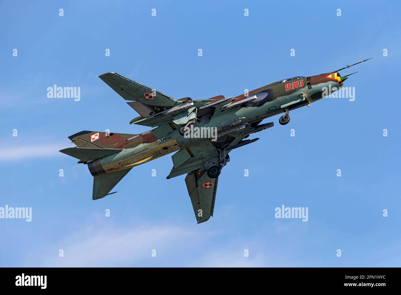 Sukhoi Su17/ 22 Fitter dell'aria polacca FORE Foto Stock