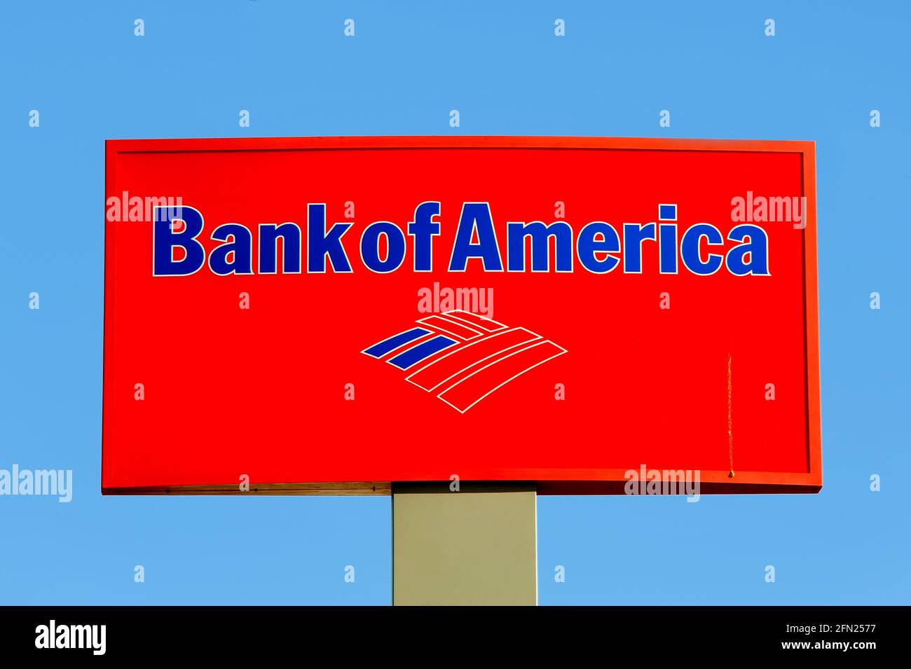 Phoenix, AZ, USA – 25 febbraio 2016: Segnale per Bank of America. Boa è il secondo istituto bancario negli Stati Uniti. Foto Stock