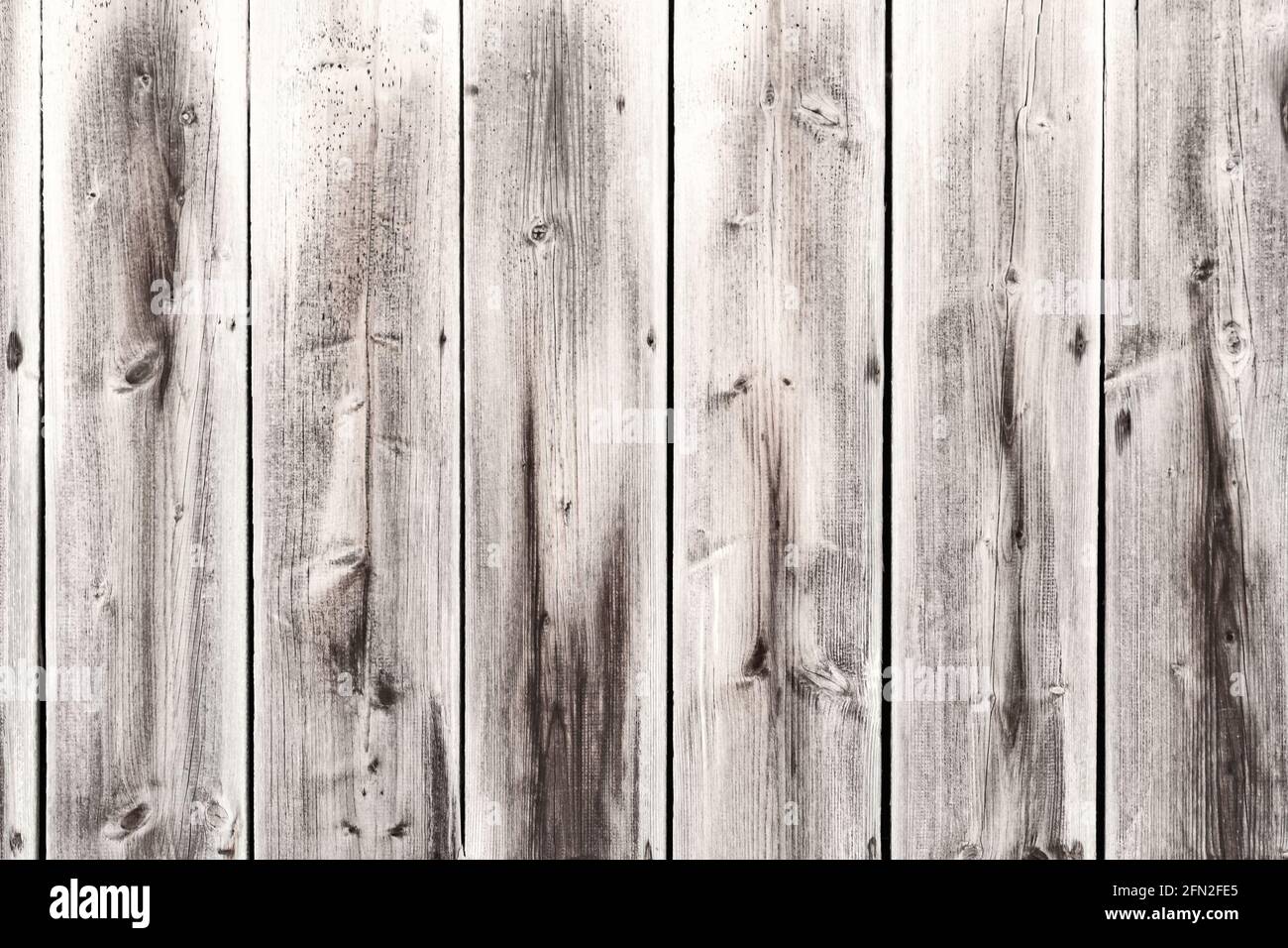 Sfondo grigio e bianco con vecchie tavole di legno intemperie Foto Stock