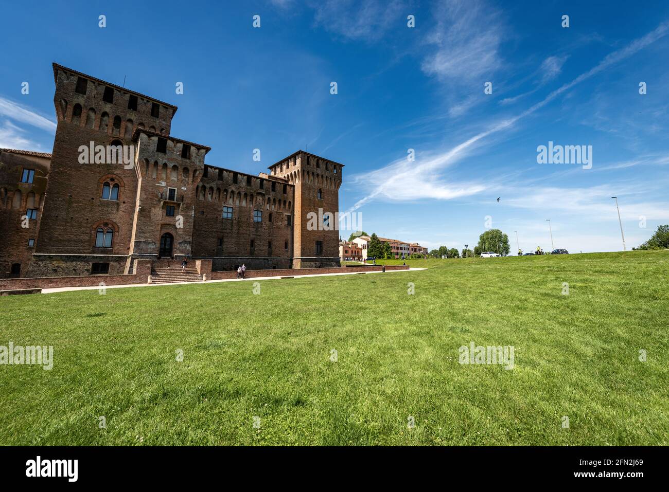 Mantova. Castello di San Giorgio (Castello di San Giorgio, 1395-1406), parte del Palazzo Ducale o Palazzo reale Gonzaga. Lombardia, Italia, Europa. Foto Stock
