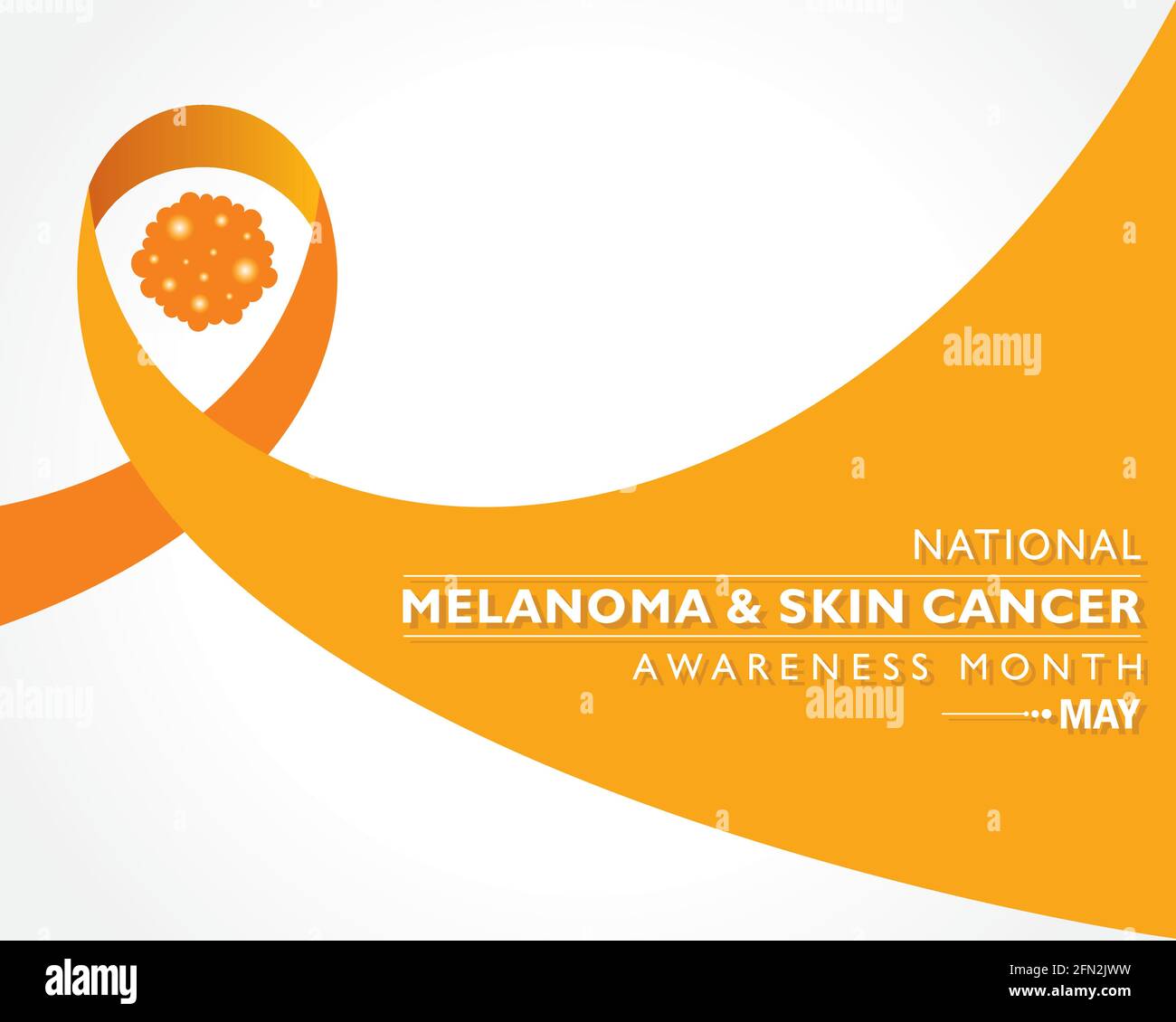 Illustrazione vettoriale del melanoma e del mese di consapevolezza del cancro della pelle osservato nel mese di maggio. Illustrazione Vettoriale