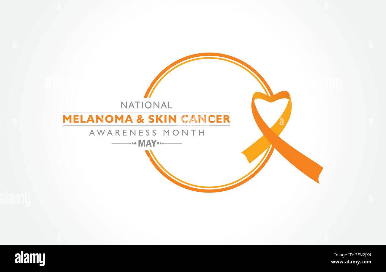 Illustrazione vettoriale del melanoma e del mese di consapevolezza del cancro della pelle osservato nel mese di maggio. Illustrazione Vettoriale