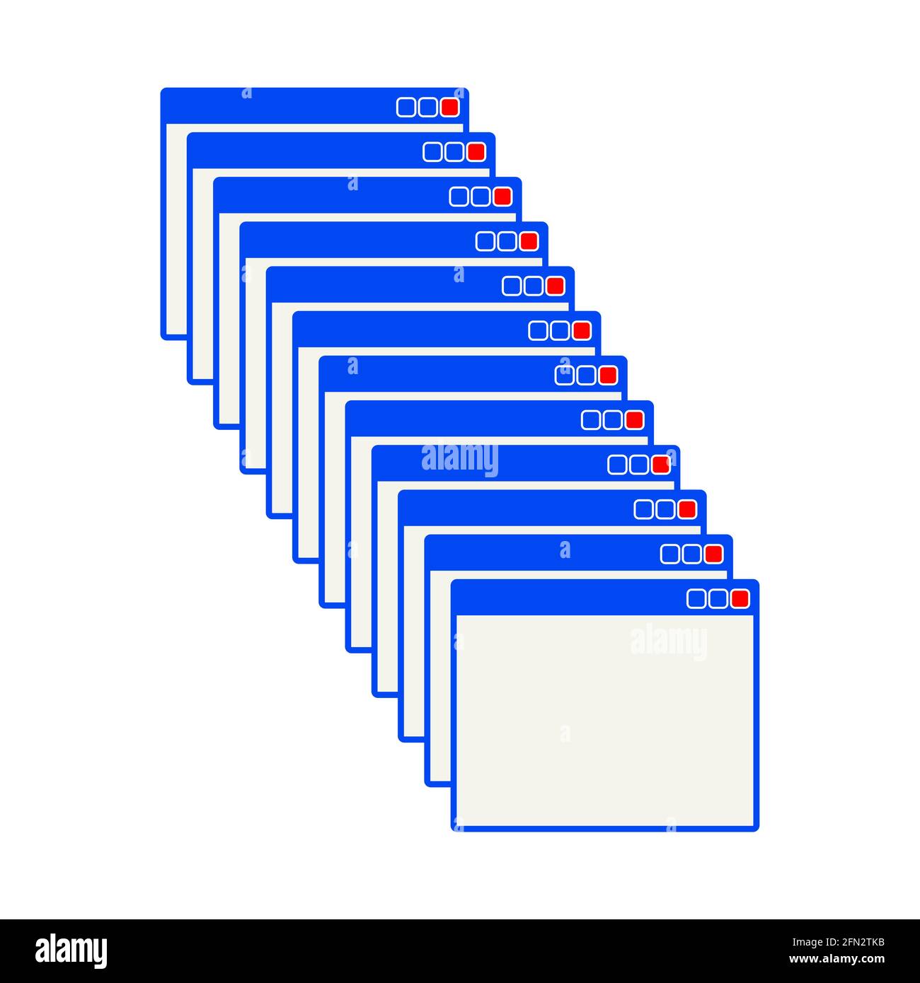 Errore interfaccia finestra. Pagina browser windows Illustrazione Vettoriale